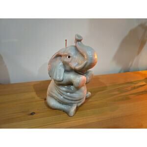 Vintage 70's Unused Epic 9" tall Elephant Candle